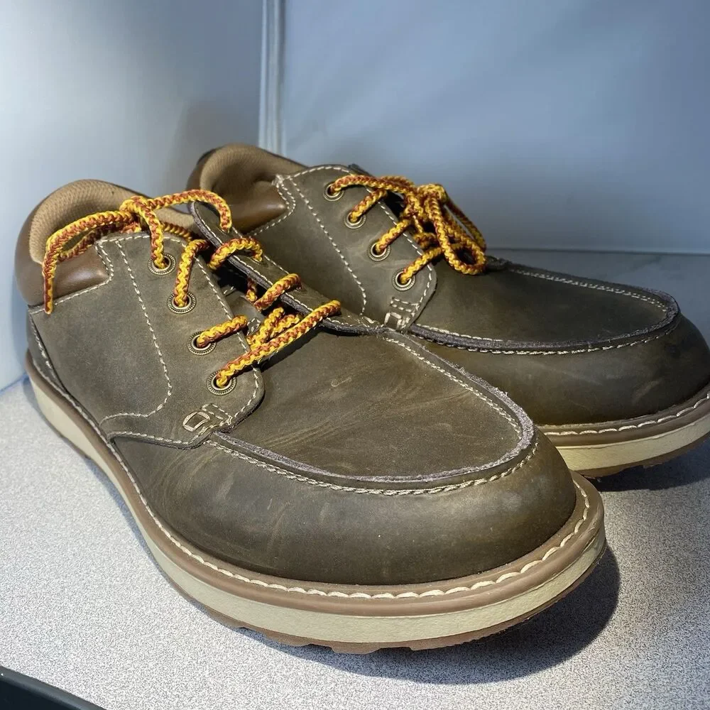 Men 9 Earth Spirit Shoes Brown Tie Up Casual Or Dress Emery Gelron Cushion
